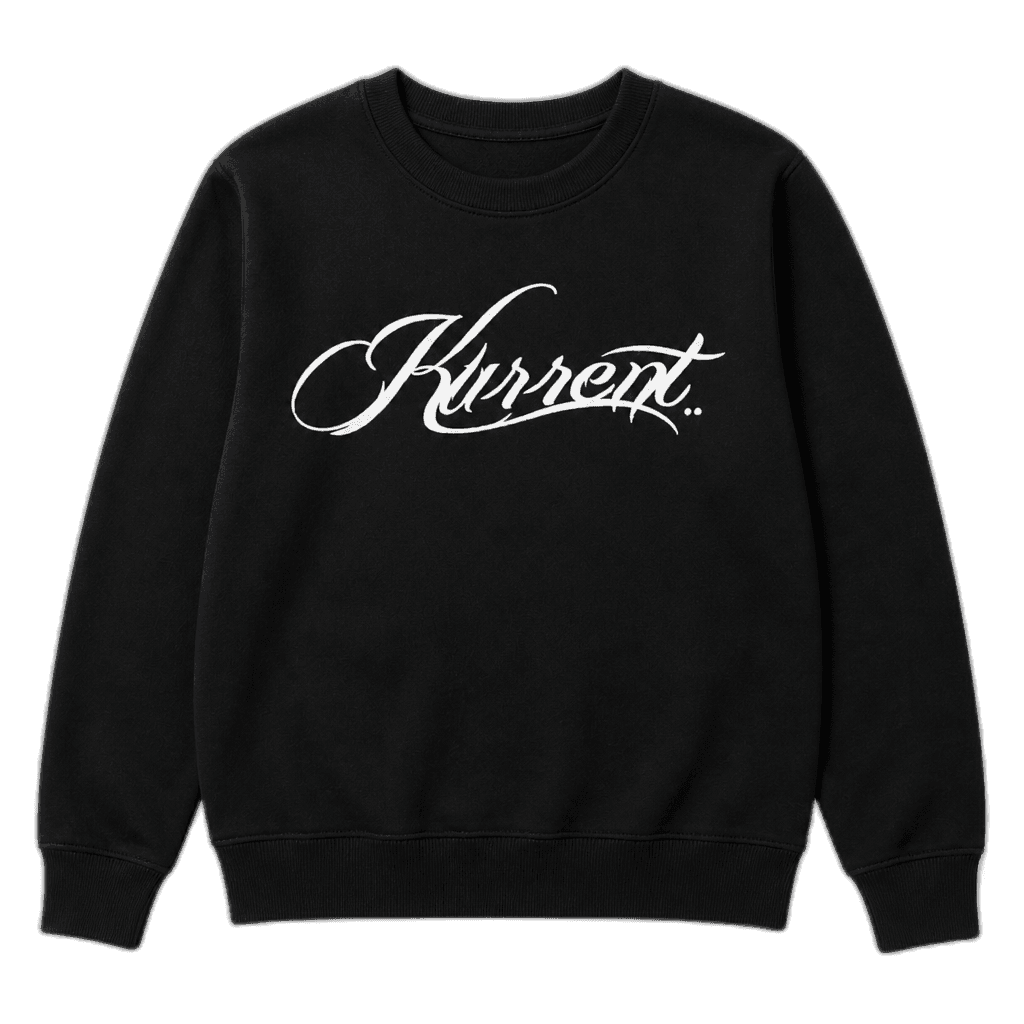 Kurrent women's crewneck with script chest print